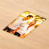 Liebe Foto fügen Sie Name est. Ehepaar Acryleinladungen (Ablage )