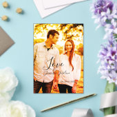 Liebe Foto fügen Sie Name est. Ehepaar Acryleinladungen (In Situ (Hochzeit))