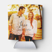 Liebe Foto fügen Sie Name est. Ehepaar Dosenkühler (Rückseite)