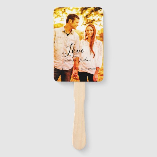 Liebe Foto fügen Sie Name est. Ehepaar Fächer (Vorderseite)