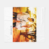 Liebe Foto fügen Sie Name est. Ehepaar Fleecedecke (Vorderseite (Horizontal))