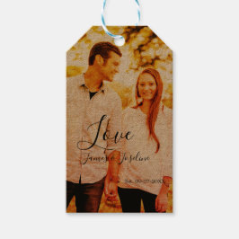 Liebe Foto fügen Sie Name est. Ehepaar Geschenkanhänger