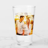 Liebe Foto fügen Sie Name est. Ehepaar Glas (Rückseite)