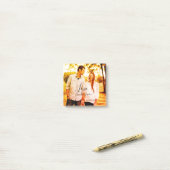 Liebe Foto fügen Sie Name est. Ehepaar Post-it Klebezettel (Auf Schreibtisch)