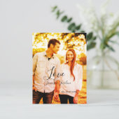 Liebe Foto fügen Sie Name est. Ehepaar Postkarte (Stehend Vorderseite)