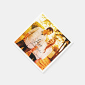 Liebe Foto fügen Sie Name est. Ehepaar Serviette (Ecke)