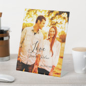 Liebe Foto fügen Sie Name est. Ehepaar Sockelschild (In SItu)