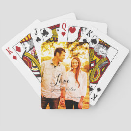 Liebe Foto fügen Sie Name est. Ehepaar Spielkarten