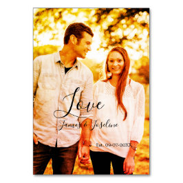 Liebe Foto fügen Sie Name est. Ehepaar Tischnummer