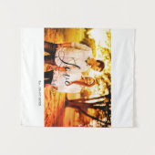 Liebe Foto fügen Sie Name est. Ehepaar Wandteppich (Vorderseite (Horizontal))