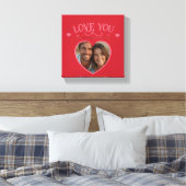 Liebe Foto für Drehbuch und Herz in Rot Leinwanddruck (Insitu (Schlafzimmer))