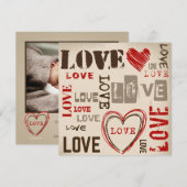 Liebe Foto Geburtsankündigung Ankündigung (Vorne/Hinten)