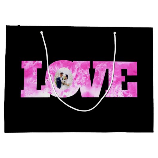 Liebe Foto Geschenktasche Große Geschenktüte (Rückseite)