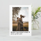 Liebe Foto Glücklicher Valentinstag Feiertagskarte (Stehend Vorderseite)