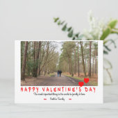 Liebe Foto Glücklicher Valentinstag Feiertagskarte (Stehend Vorderseite)