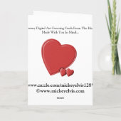 Liebe Foto Grußkarte Feiertagskarte (Rückseite)