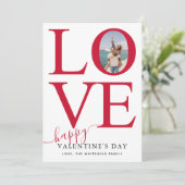 Liebe Foto Happy Valentine Feiertagskarte (Stehend Vorderseite)