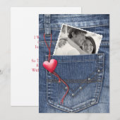 Liebe-Foto in einer Pocket 3D-Flachkarte (Vorne/Hinten)