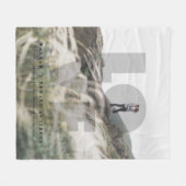 Liebe Foto Modernes personalisiertes Geschenk Fleecedecke (Vorderseite (Horizontal))