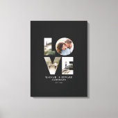 Liebe Foto Modernes personalisiertes Geschenk Schw Leinwanddruck (Vorderseite)