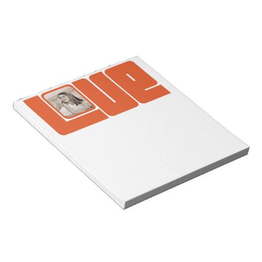 Liebe Foto Notizblock (angewinkelt)