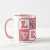 Liebe Foto Pink Hearts Muster Valentines Tasse (Links)