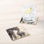 Liebe-Foto Rechteckiger Pappuntersetzer (Vor Ort)