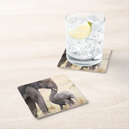 Liebe-Foto Rechteckiger Pappuntersetzer (Vor Ort)