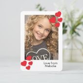 Liebe Foto  Valentinstag Dankeskarte (Stehend Vorderseite)