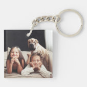 Liebe | Foto Zurück und Handgeschriebener Text Schlüsselanhänger (Rückseite)