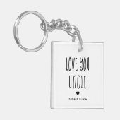 Liebe | Foto Zurück und Handgeschriebener Text Schlüsselanhänger (Vorderseite links)
