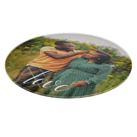 Liebe-Foto-Zuschnitt Schneidebrett (Ecke)