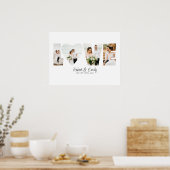 Liebe FotoCollage 4 Fotos Jubiläumsgeschenk Poster (Küche)