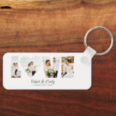 Liebe FotoCollage 4 Fotos Jubiläumsgeschenk Schlüsselanhänger (Vorderseite)