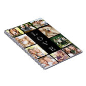Liebe FotoCollage Black Notizblock (Rechte Seite)