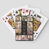 Liebe FotoCollage Black Spielkarten (Rückseite)