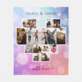 Liebe FotoCollage Fleecedecke (Vorderseite)