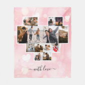 Liebe FotoCollage Fleecedecke (Vorderseite)