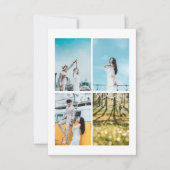 Liebe Fotocollage Hochzeit RSVP Karte (Vorderseite)