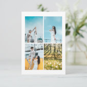 Liebe Fotocollage Hochzeit RSVP Karte (Stehend Vorderseite)