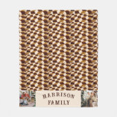 Liebe FotoCollage Personalisiert KARIERT Fleecedecke (Vorderseite)