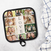 Liebe FotoCollage Personalisiert White Topflappen
