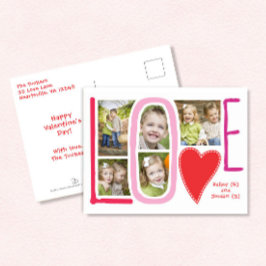 LIEBE Fotocollage Valentine Postkarte