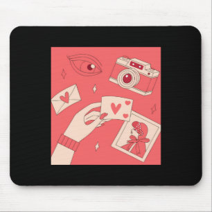 Liebe Fotografie Augen Kamera Digitale Kunst Illus Mousepad