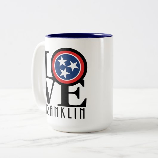 LIEBE Franklin Tennessee 15oz Zweifarbige Tasse (Vorderseite Links)