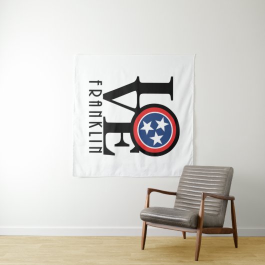LIEBE Franklin Tennessee Wandteppich (Beispiel (Horizontal))