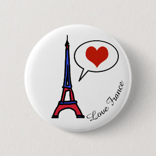 Liebe Frankreich Button