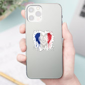 Liebe Frankreich Flagge Aufkleber (Telefon)