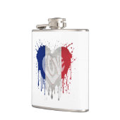 Liebe Frankreich Flagge Flachmann (Links)