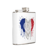 Liebe Frankreich Flagge Flachmann (Rechts)